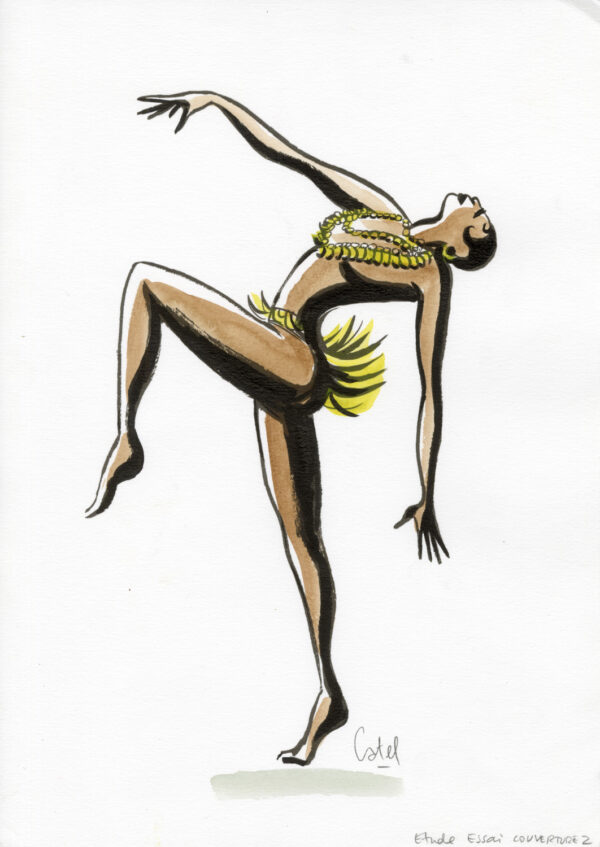 CATEL – JOSÉPHINE BAKER - Dessin original d'étude pour la couverture - R05