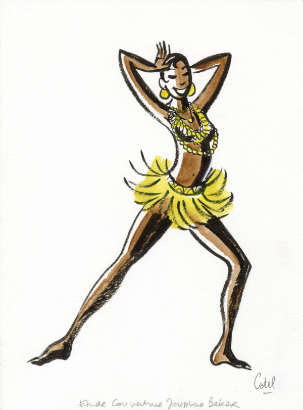 CATEL – JOSÉPHINE BAKER - Dessin original d'étude pour la couverture - R06