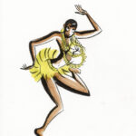 CATEL – JOSÉPHINE BAKER - Dessin original d'étude pour la couverture - R07