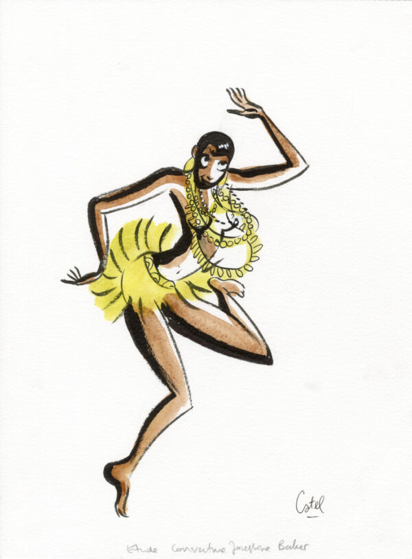 CATEL – JOSÉPHINE BAKER - Dessin original d'étude pour la couverture - R07
