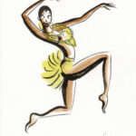 CATEL – JOSÉPHINE BAKER - Dessin original d'étude pour la couverture - R08