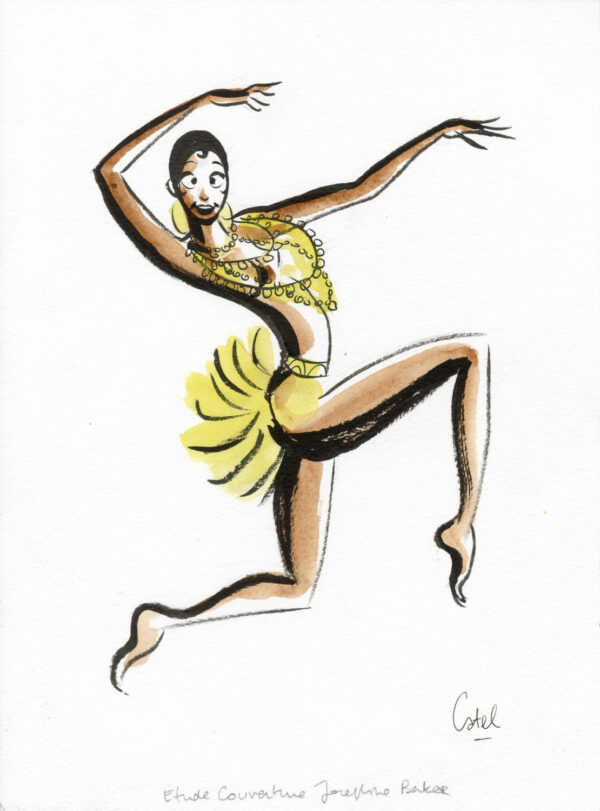 CATEL – JOSÉPHINE BAKER - Dessin original d'étude pour la couverture - R08