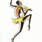 CATEL – JOSÉPHINE BAKER - Dessin original d'étude pour la couverture - R09