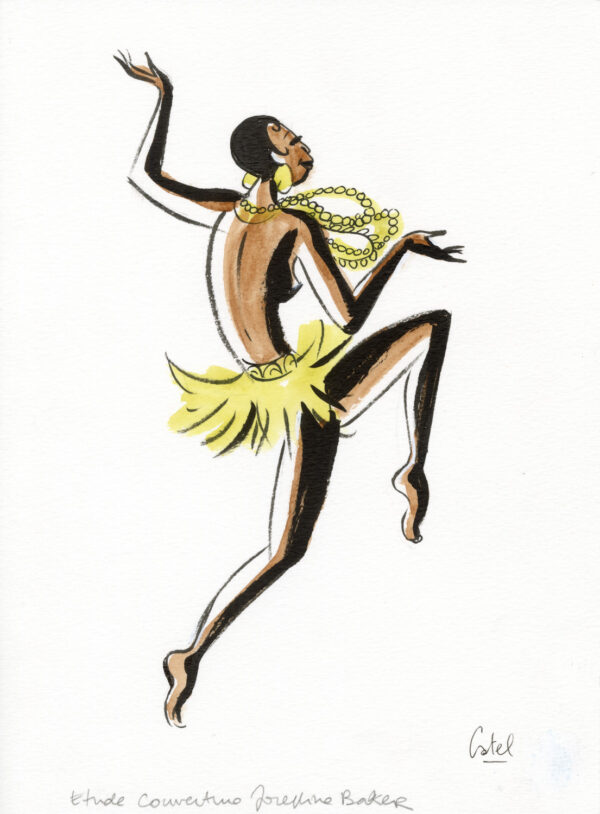 CATEL – JOSÉPHINE BAKER - Dessin original d'étude pour la couverture - R09