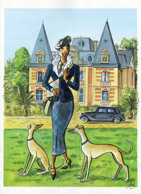 CATEL – JOSÉPHINE BAKER - Dessin original pour une affiche du Vésinet - R10