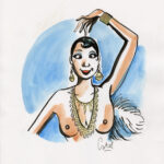 CATEL – JOSÉPHINE BAKER - Dessin original pour une expo institutionnelle - R14
