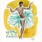 CATEL – JOSÉPHINE BAKER - Dessin original pour une expo institutionnelle - R15