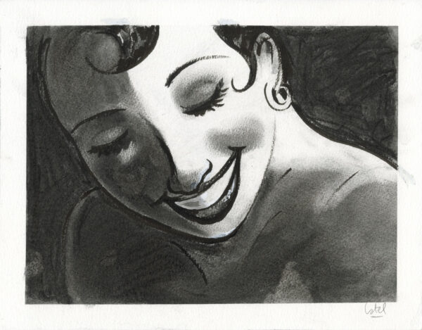 CATEL – JOSÉPHINE BAKER - Dessin original pour un clip de Magali Léger & Ensemble Contraste - R18