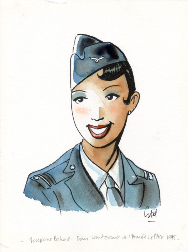 CATEL – JOSÉPHINE BAKER - Dessin original pour une expo institutionnelle à Toulouse - R21