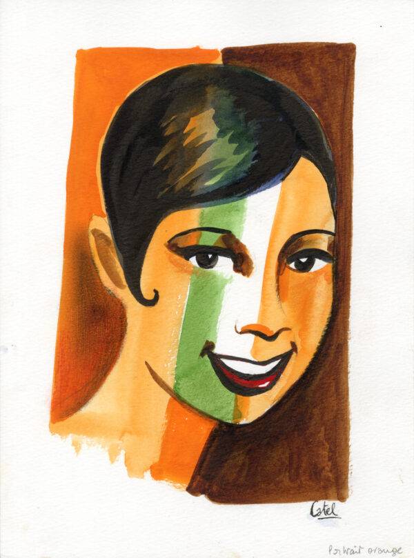 CATEL – JOSÉPHINE BAKER - Dessin original pour une expo institutionnelle à Toulouse - R23