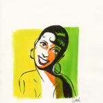 CATEL – JOSÉPHINE BAKER - Dessin original pour une expo institutionnelle à Toulouse - R24