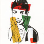 CATEL – JOSÉPHINE BAKER - Dessin original pour une expo institutionnelle à Montargis - R25