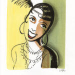 CATEL – JOSÉPHINE BAKER - Dessin original pour une expo institutionnelle à Toulouse - R26