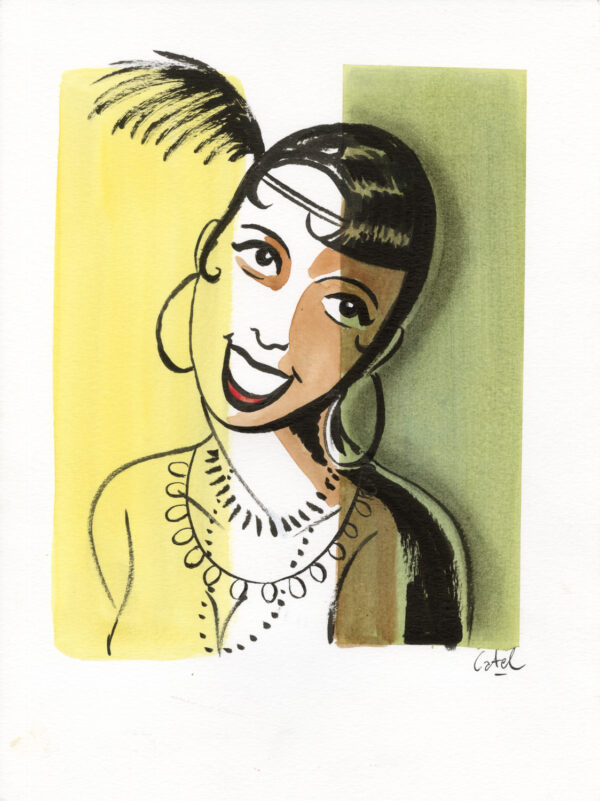 CATEL – JOSÉPHINE BAKER - Dessin original pour une expo institutionnelle à Toulouse - R26