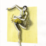 CATEL – JOSÉPHINE BAKER - Dessin original pour une expo institutionnelle à Saint-Quentin - R29