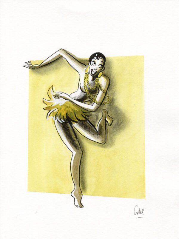 CATEL – JOSÉPHINE BAKER - Dessin original pour une expo institutionnelle à Saint-Quentin - R29