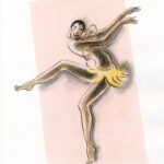 CATEL – JOSÉPHINE BAKER - Dessin original pour une expo institutionnelle à Saint-Quentin - R31