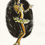 CATEL – JOSÉPHINE BAKER - Dessin original pour une expo institutionnelle à Saint-Quentin - R32