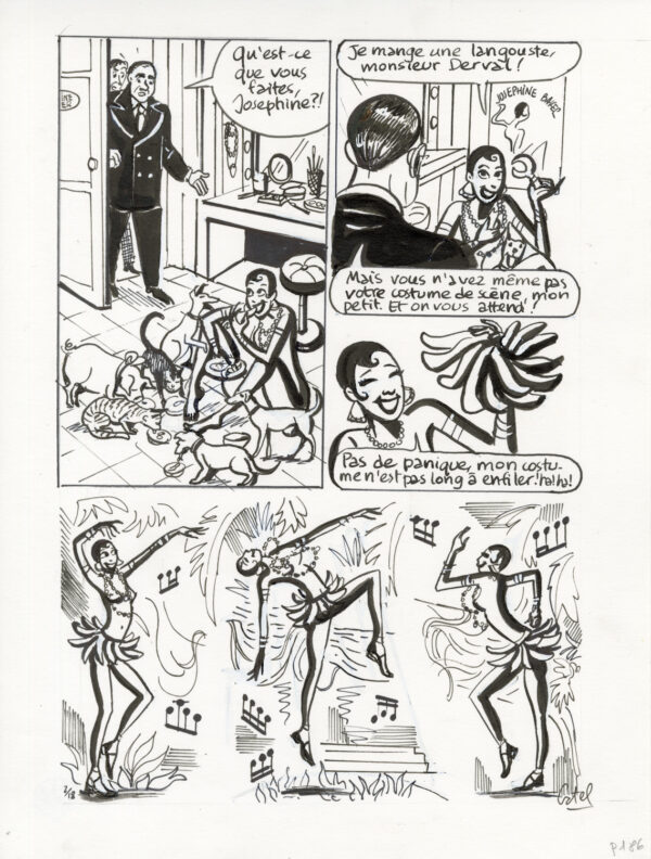 CATEL – JOSÉPHINE BAKER - Planche originale - P. 186