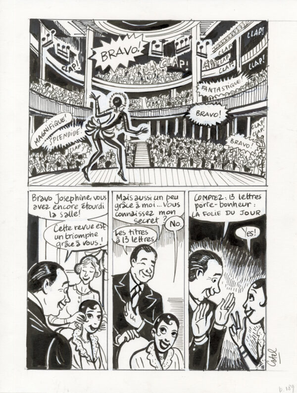 CATEL – JOSÉPHINE BAKER - Planche originale - P. 189