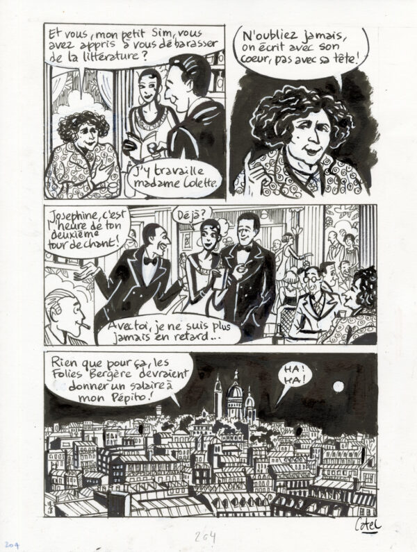 CATEL – JOSÉPHINE BAKER - Planche originale - P. 204
