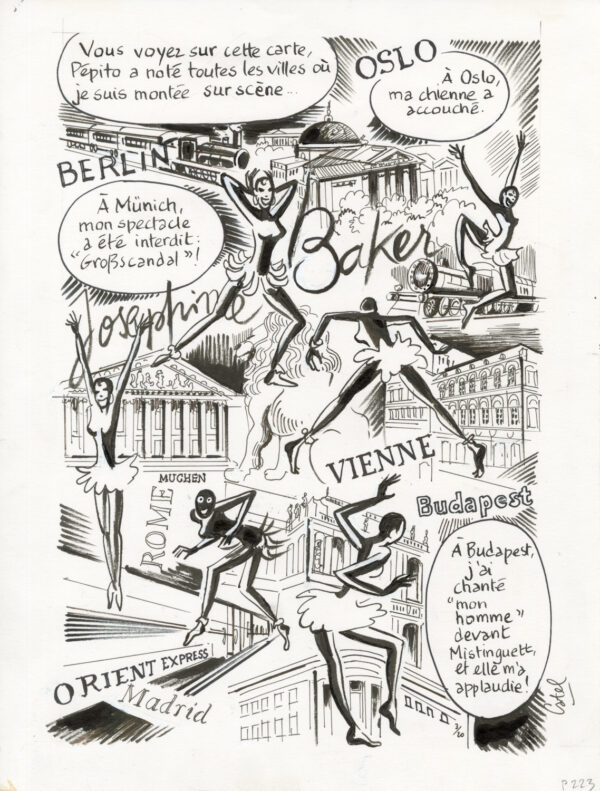 CATEL – JOSÉPHINE BAKER - Planche originale - P. 223