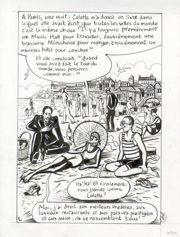 CATEL – JOSÉPHINE BAKER - Planche originale - P. 224