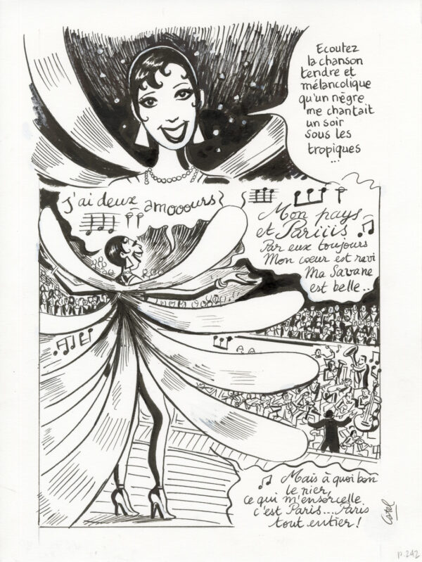CATEL – JOSÉPHINE BAKER - Planche originale - P. 242