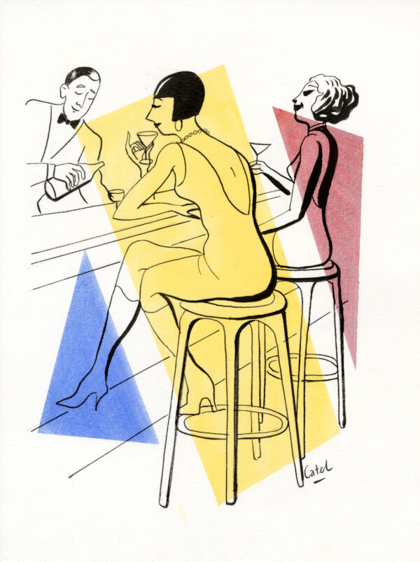 CATEL – KIKI DE MONTPARNASSE - Dessin original pour une expo institutionnelle - R09