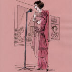CATEL – KIKI DE MONTPARNASSE - Dessin original - Livre-disque Kiki Chante - R11