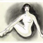 CATEL – KIKI DE MONTPARNASSE - Dessin original pour une expo institutionnelle - R16