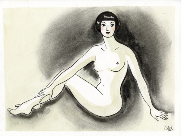 CATEL – KIKI DE MONTPARNASSE - Dessin original pour une expo institutionnelle - R16