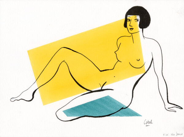 CATEL – KIKI DE MONTPARNASSE - Dessin original pour une expo institutionnelle - R17