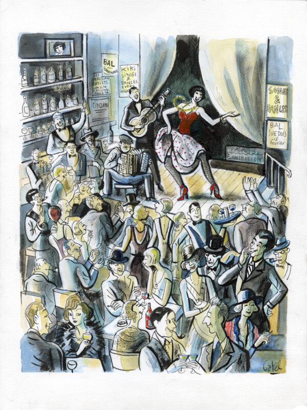 CATEL – KIKI DE MONTPARNASSE - Dessin original pour une expo à Saint-Quentin - R19