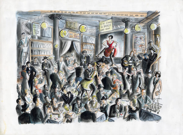 CATEL – KIKI DE MONTPARNASSE - Dessin original pour une expo à Saint-Quentin - R20