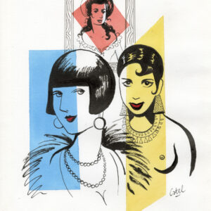 CATEL -  "Les clandestines de l'Histoire" - Dessin original pour l'affiche
