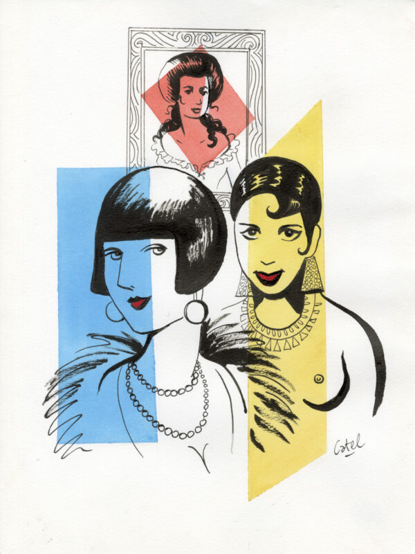CATEL -  "Les clandestines de l'Histoire" - Dessin original pour l'affiche