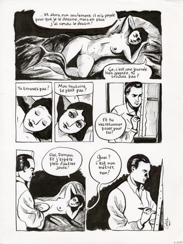 CATEL – KIKI DE MONTPARNASSE - PLANCHE ORIGINALE - P. 117