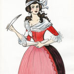 CATEL – OLYMPE DE GOUGES - Illustration originale de couverture de la réédition - R02