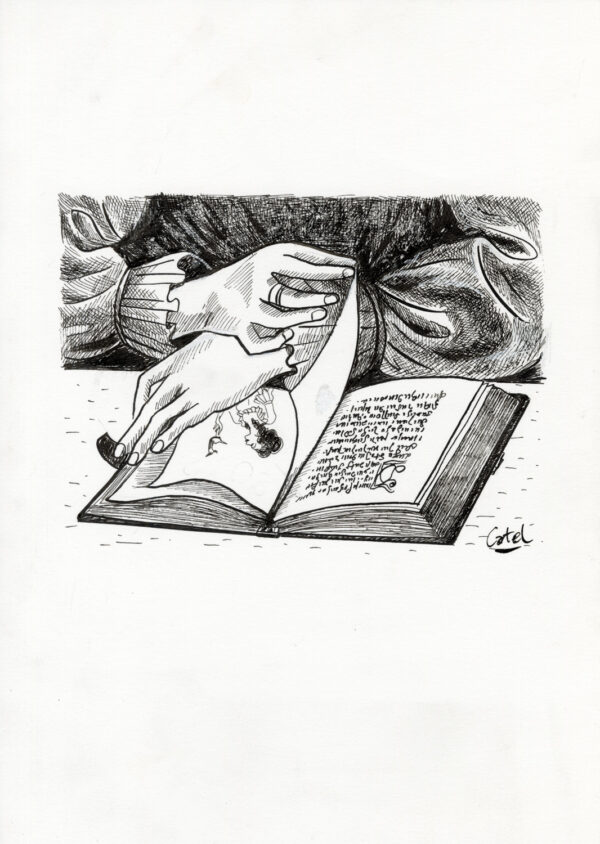 CATEL – OLYMPE DE GOUGES - Dessin original publié en page 483 - R07