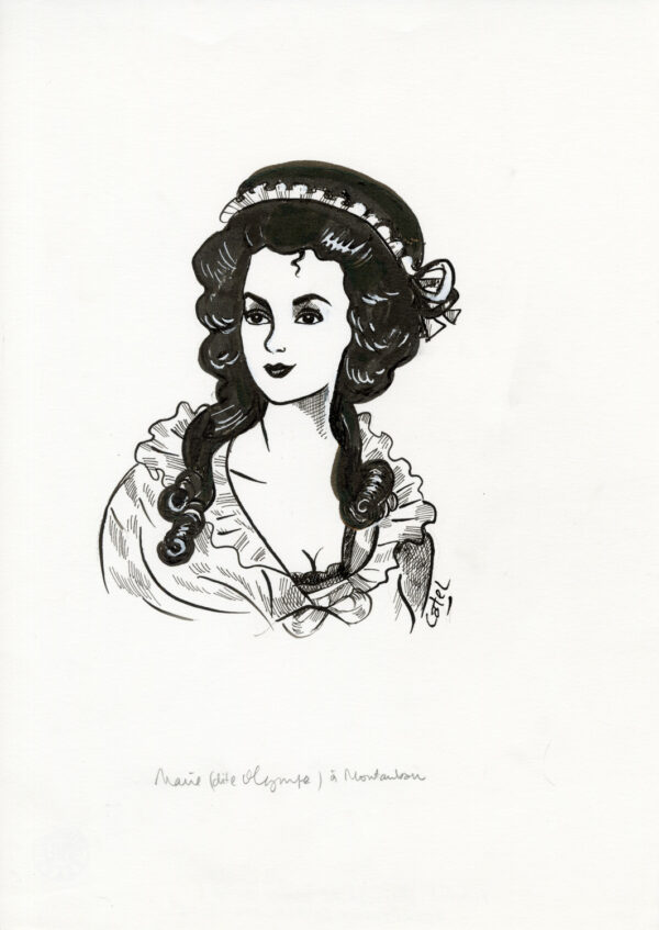 CATEL – OLYMPE DE GOUGES - Dessin original pour dossier de presse - R08