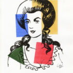 CATEL – OLYMPE DE GOUGES - Dessin original pour une expo à Montargis - R10