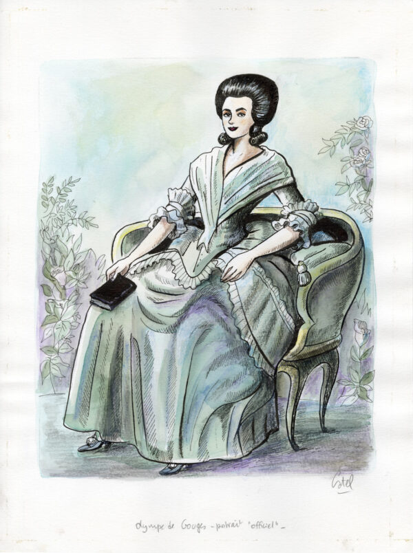 CATEL – OLYMPE DE GOUGES - Dessin original pour une expo institutionnelle - R11
