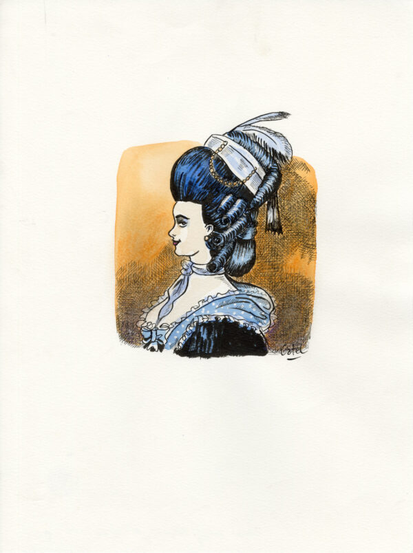 CATEL – OLYMPE DE GOUGES - Dessin original pour une expo institutionnelle - R12