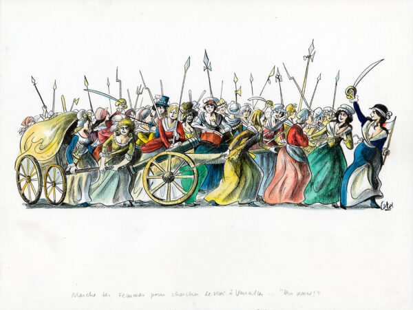 CATEL – OLYMPE DE GOUGES - Dessin original pour un texte de Julie Gayet - R15