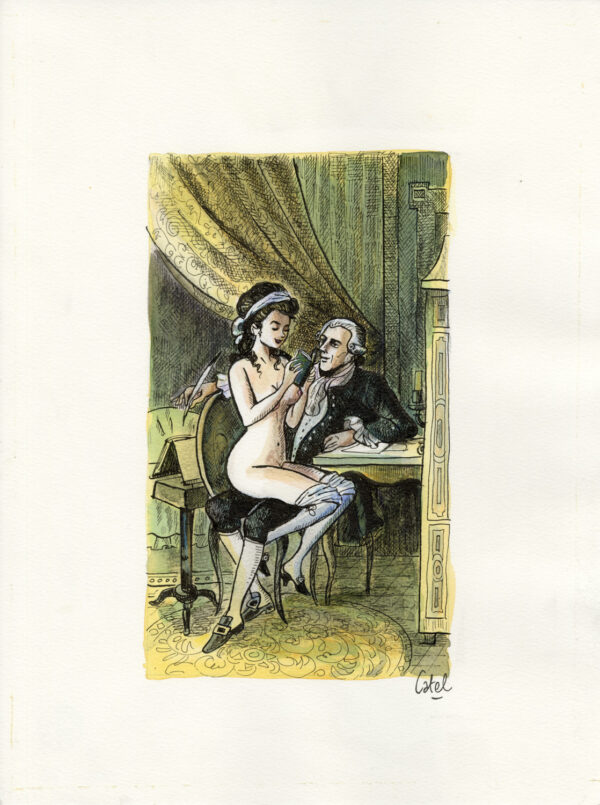CATEL – OLYMPE DE GOUGES - Dessin original inédit - R24