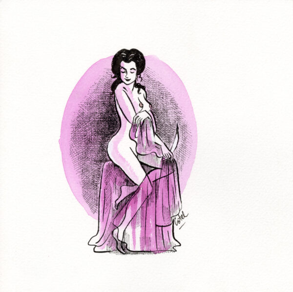CATEL – OLYMPE DE GOUGES - Dessin original inédit - R26