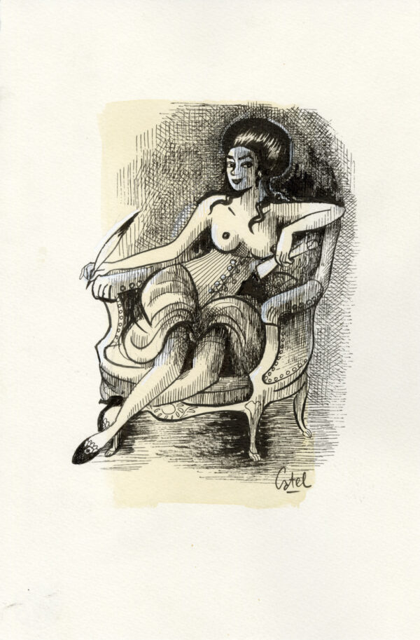 CATEL – OLYMPE DE GOUGES - Dessin original inédit - R28