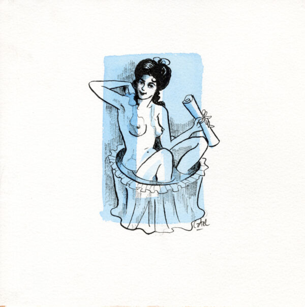 CATEL – OLYMPE DE GOUGES - Dessin original inédit - R30