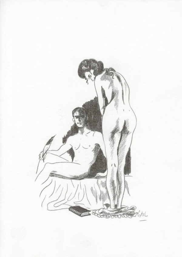 CATEL – OLYMPE DE GOUGES - Dessin original inédit - R32